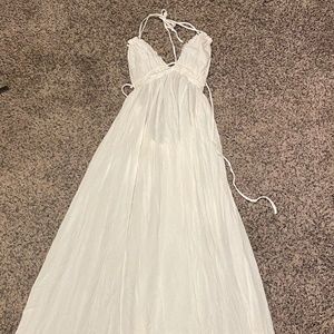 White Victoria secret halter coverup maxi